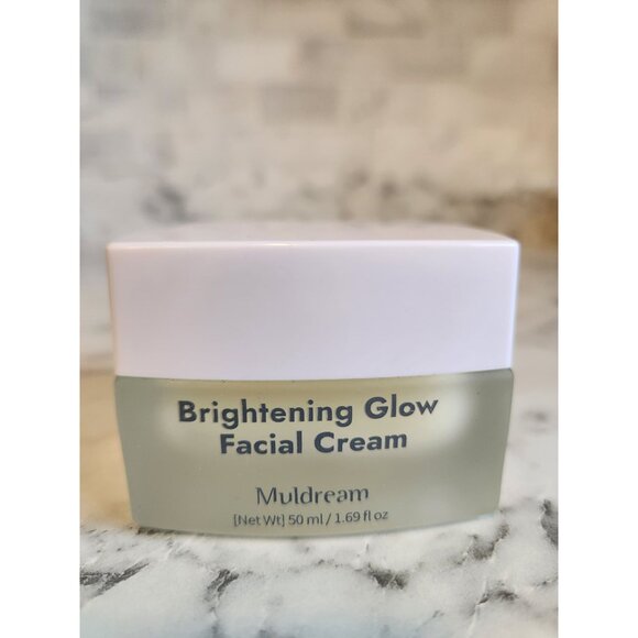 Muldream Brightening Glow Facial Cream 50ml 1.69 Fl Oz With AHA & Vitamin C - Picture 1 of 4